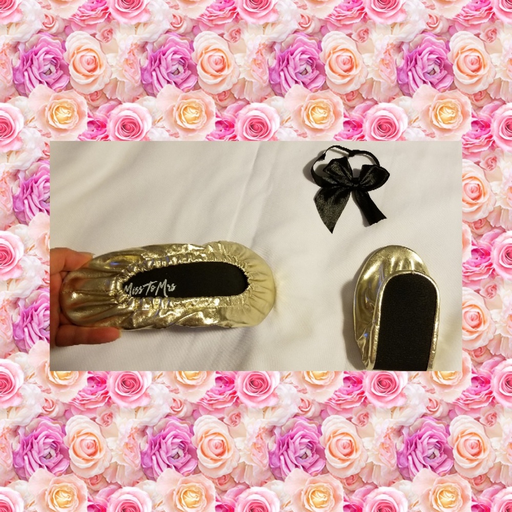 Gold Ballet Flats